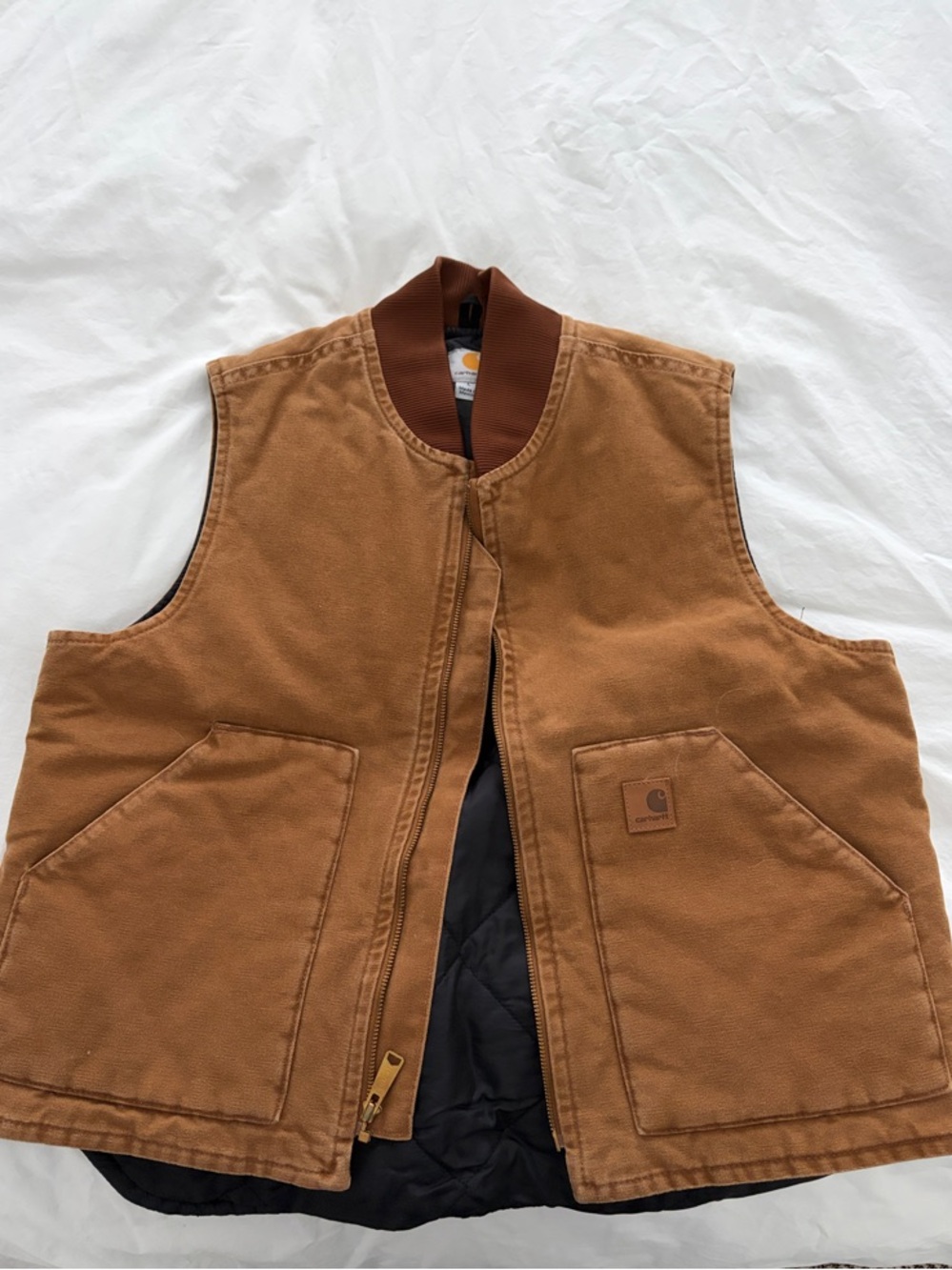 Carhartt Brown Duck Canvas Utility Vest